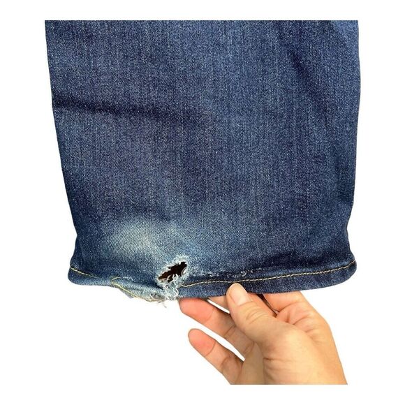 Levis Stretch Blue Jeans Women’s18M Mid Rise Boot Cut Tag 34x32 Fit 38x30 Flaw - Picture 8 of 14